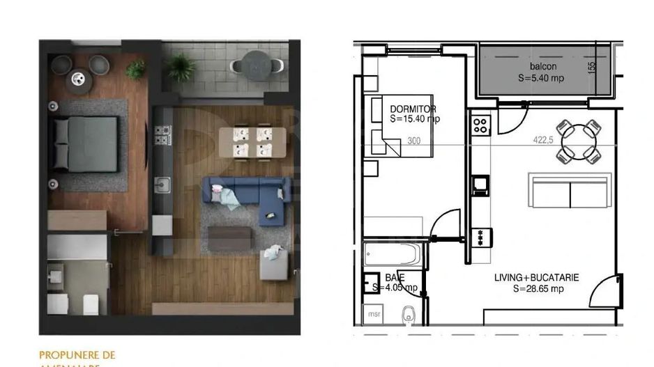 Apartament, 2 camere, spațios –  Lângă metrou - Apărătorii Patriei - Poză 2
