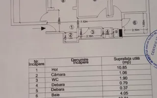 VANZARE 3 CAMERE | DECOMANDAT | ETAJ 1 | RENOVAT | ZONE CRANGASI - Schiță 16