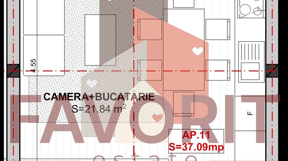 Etaj intermediar. Loc de parcare inclus. Finisat la cheie - Poză 11
