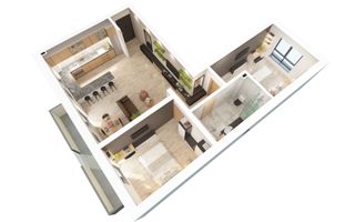 Apartament 3 camere 69.35 mp, balcon, zona Doamna Stanca Comision 0 - Poză 2