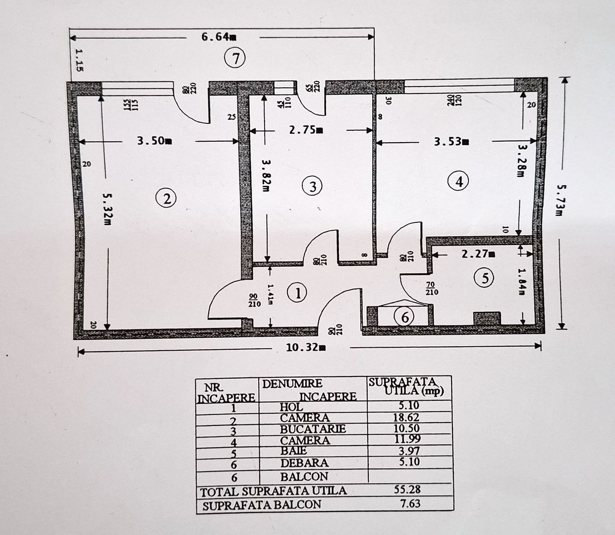 Apartament cu 2 camere, decomandat, confort 1, zona Republicii - Poză 10