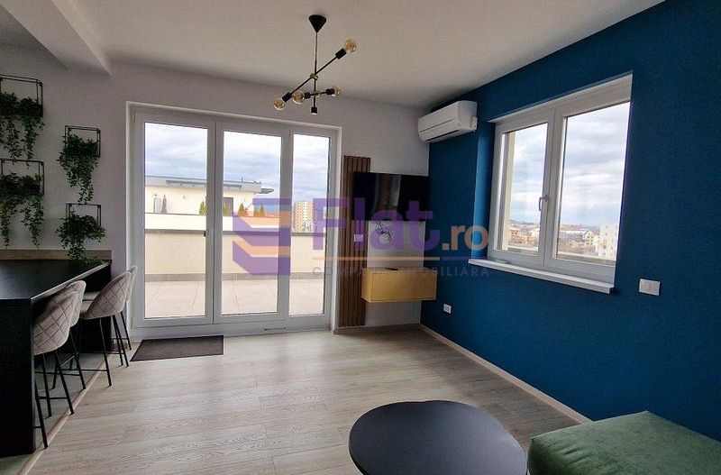Penthouse de închiriat | 2 camere | Coresi – Tractorul | Terasă 50 mp - Poză 3