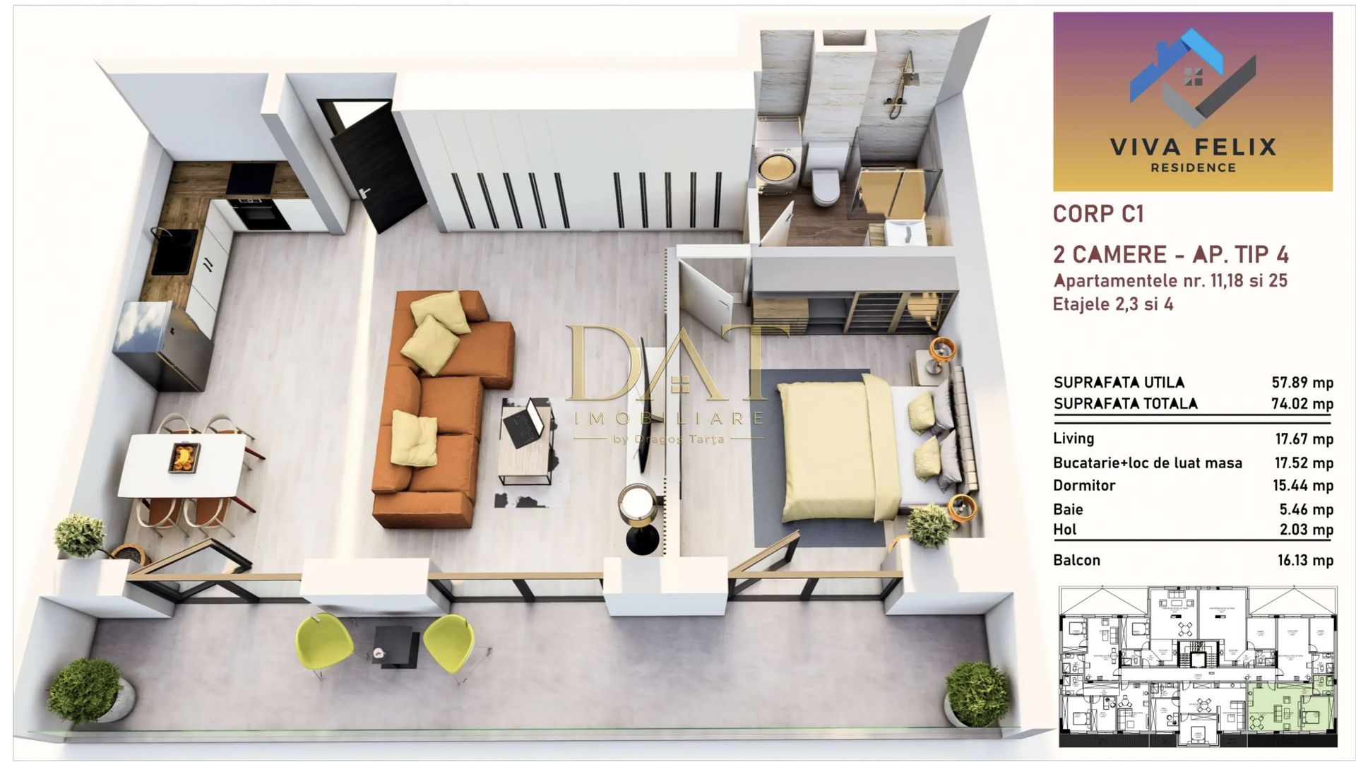 Apartament 2 camere | finisat | parcare inclusa | VIVA RESIDENCE FELIX - Poză 4