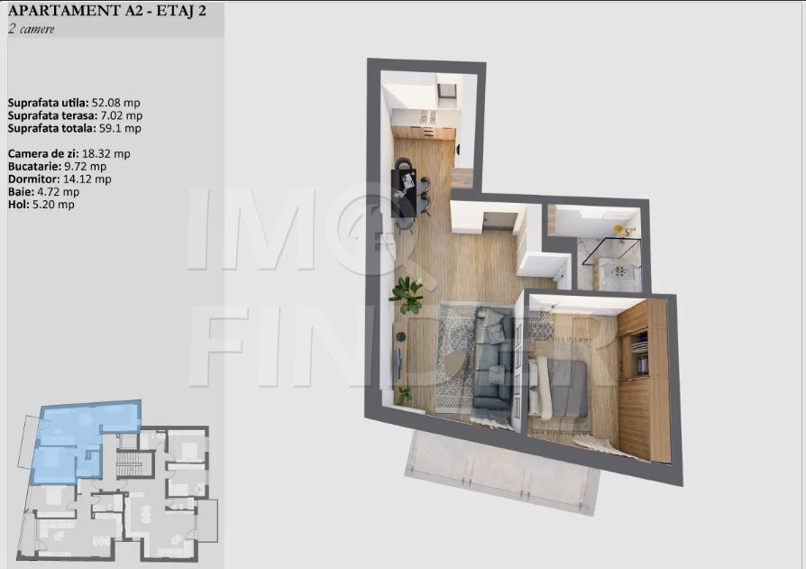 IMOBIL PREMIUM - Apartamente 2  camere , imobil nou , Centru - Poză 2