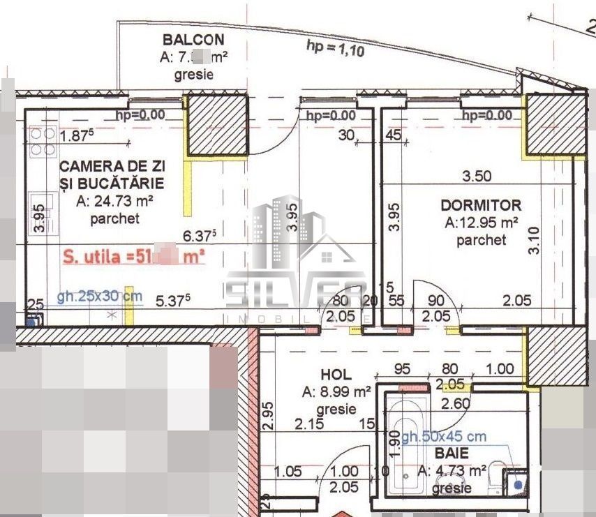 Apartament cu 2 camere la cheie in West City Tower. - Poză 17