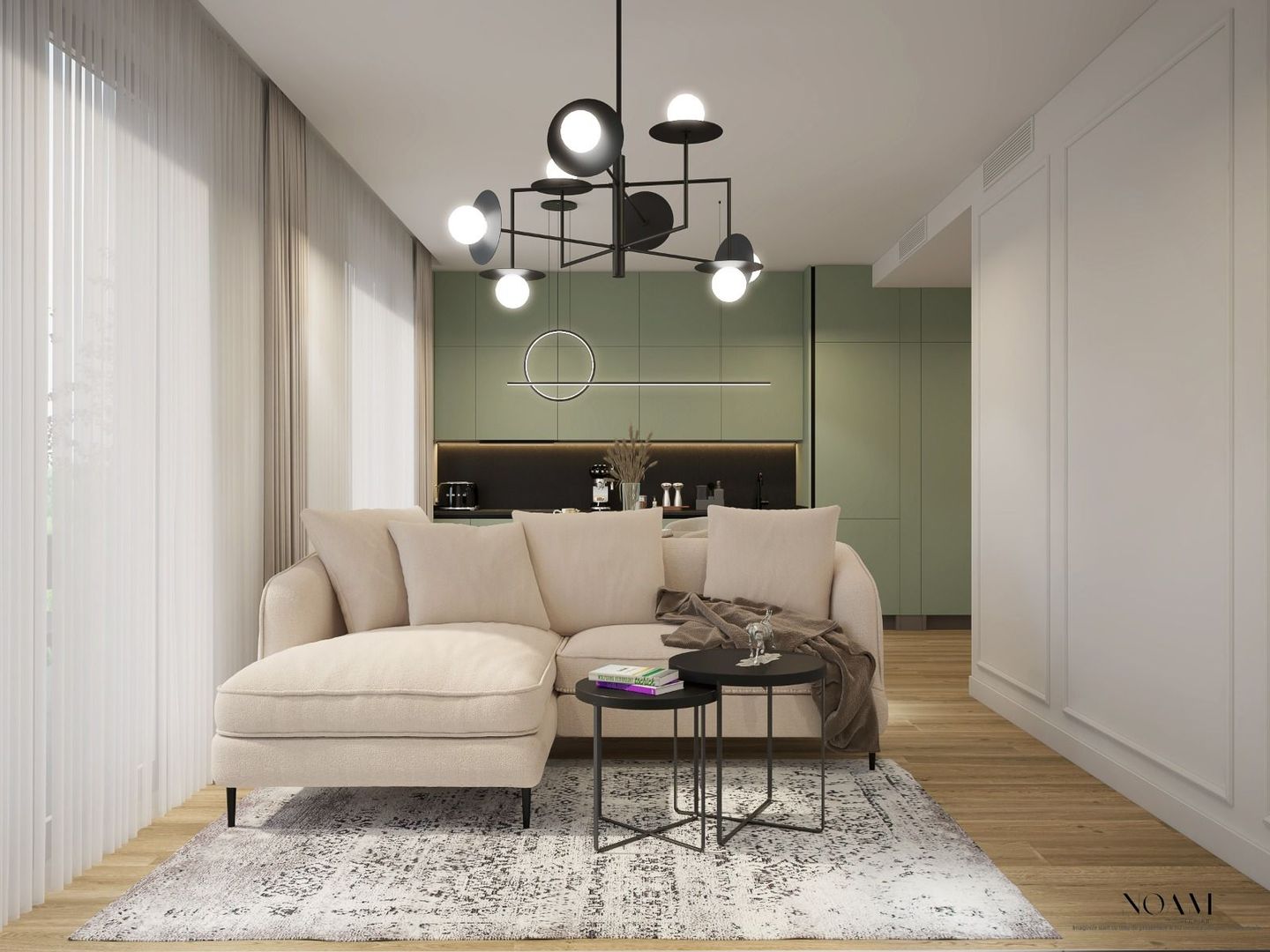Apartament cu 2 camere mobilat la inchiriere in Amber Forest - Poză 1