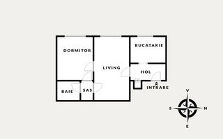 COMISION 0% - Apartament 2 camere pe str. Horea | 45mp | parcare* - Schiță 11