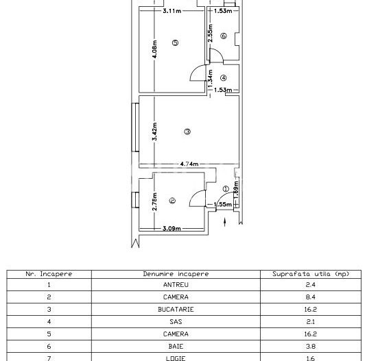 Apartament 3 Camere | Modern Mobilat | Gheorgheni Baita Interservisan - Schiță 18
