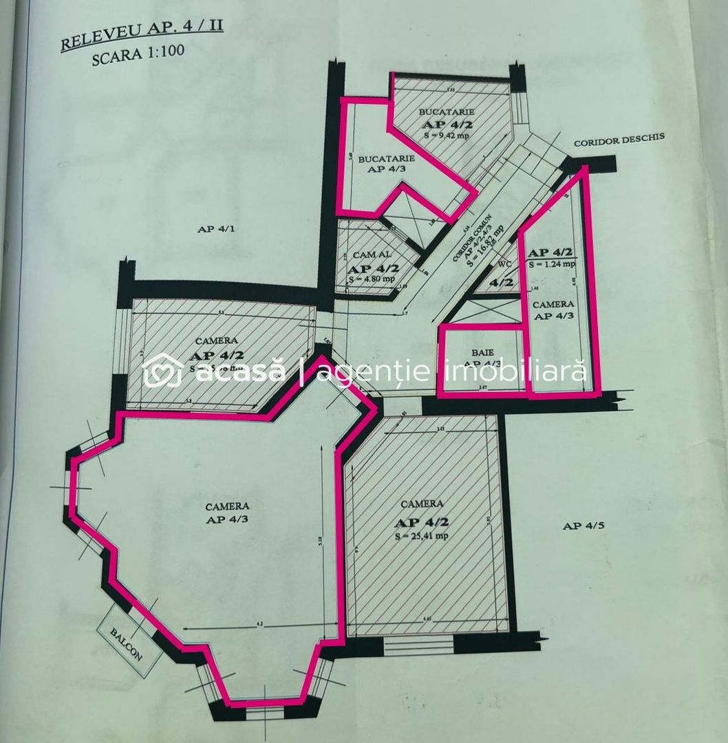 Apartament ultracentral cu 2 camere neamenajat Comision 0 - Poză 9