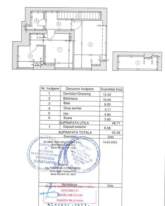 Apartament duplex| Brick Loft – Intrarea Chefalului - Schiță 34