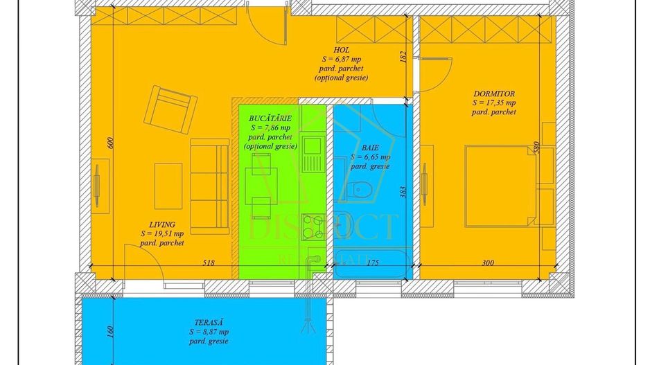 COM 0% Apartamente noi cu 2 camere | Mehala - Schiță 9