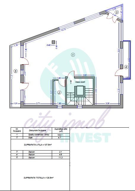 Spatiu de inchiriat  108 mp utili Nerva Traian-Octavian Goga- - Poză 7