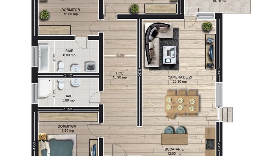 Casa 4 camere Cartier Izvor Tarlungeni Brasov - Schiță 8