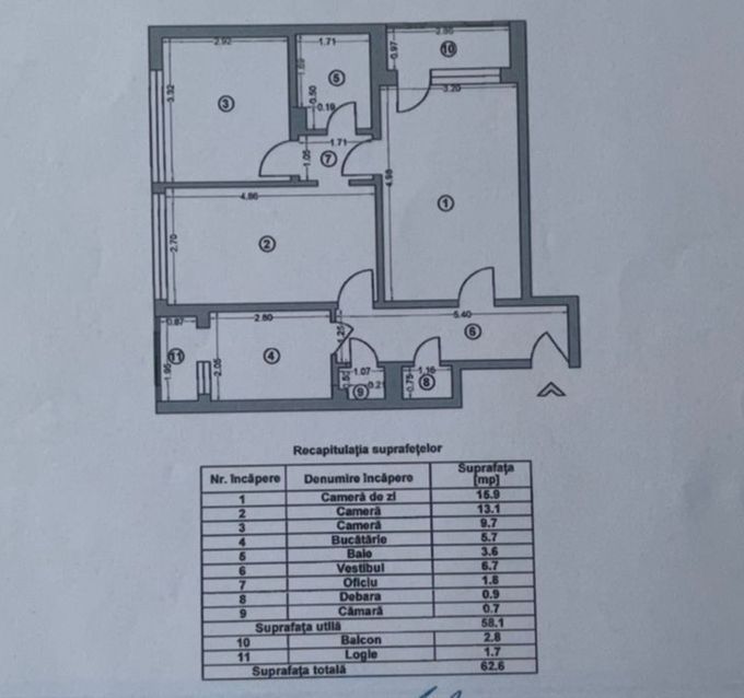 3 camere renovat complet langa Parc Floreasca-Beller - Schiță 17