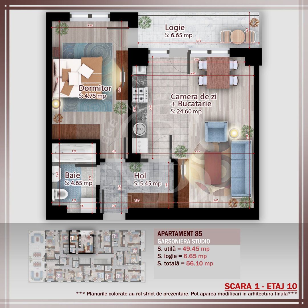 Apartament 2 camere  Titan Pallady Metrou Nicolae Teclu - Schiță 2