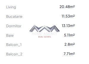 Apartament de vânzare în Otopeni – bloc nou central, parcare, comision 0 - Schiță 12