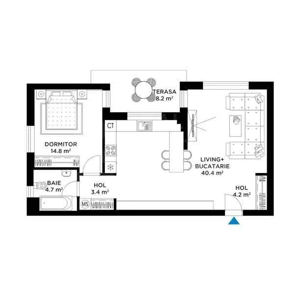 Vânzare, apartament, 2 camere, zona Străulești, București - Poză 13