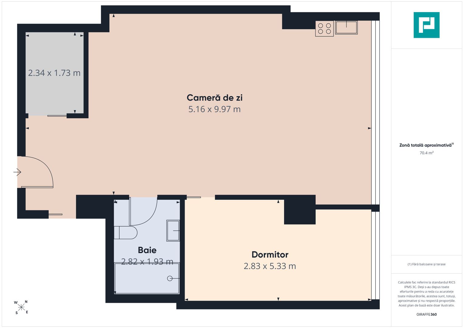 Apartament 2 camere, 73 mp, Nufărul - Oradea - Poză 10