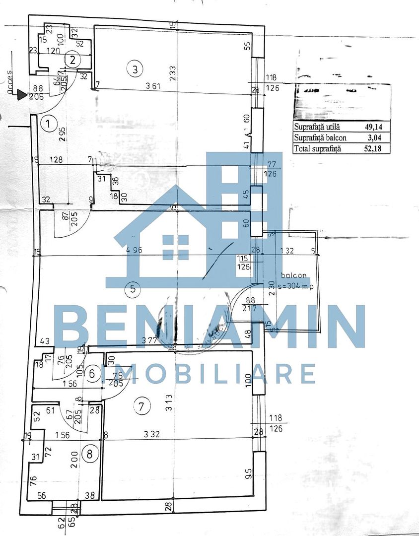 3 Semidecomandat la Niela Recent Renovat 52mp -teava de gaze - Schiță 7
