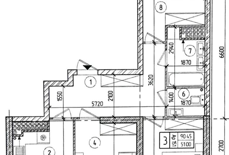Vânzare, apartament, 3 camere, strada Dimineții, Botanica - Poză 3