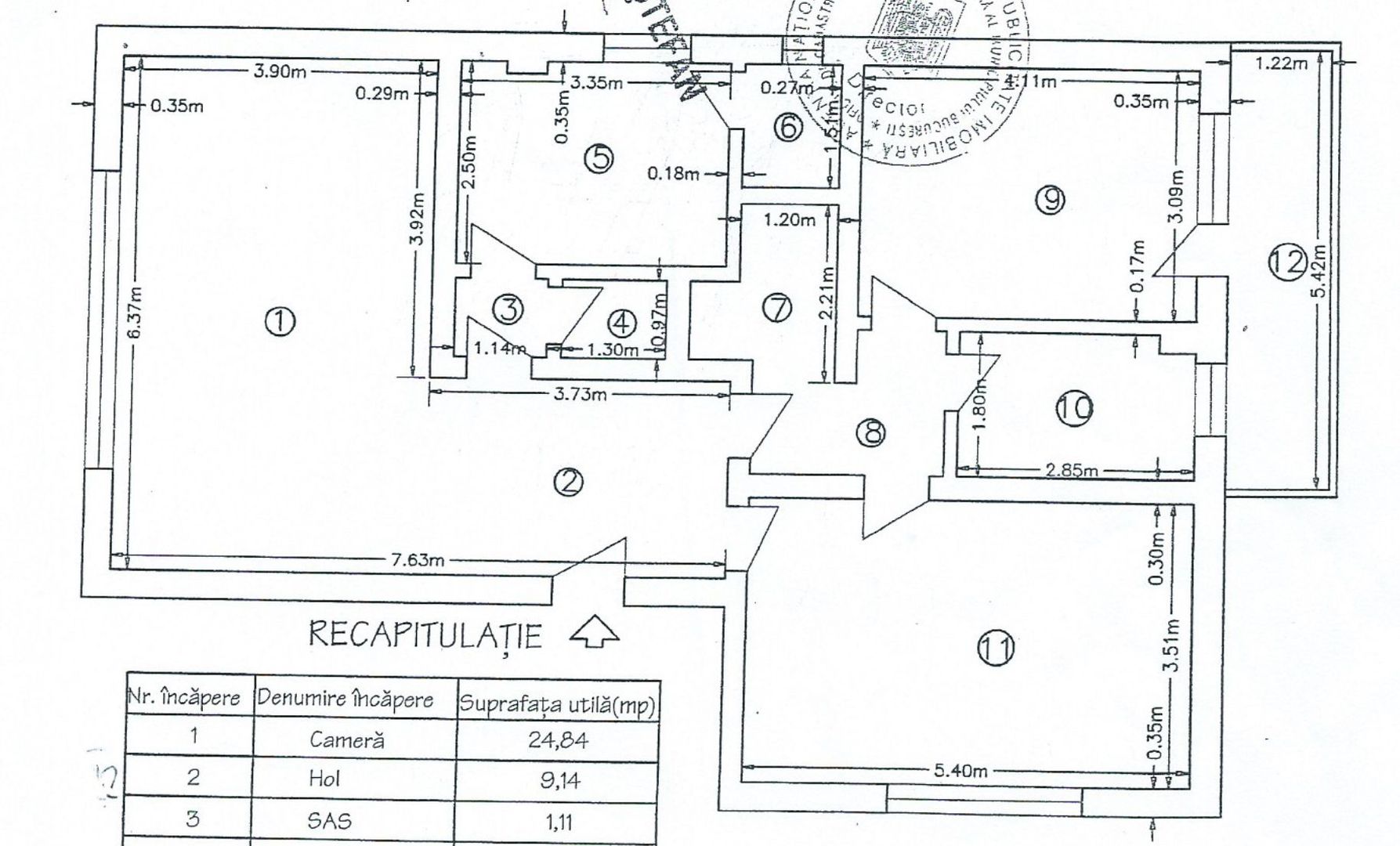 De inchiriat spatiu/ apartamnet 3 camere pe strada Roma - Poză 21
