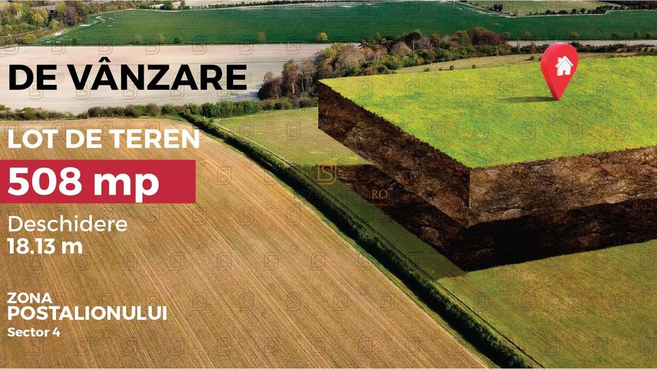 Teren de vanzare 592 mp, zona Grand Arena Mall – Postalionului, Sect.4 - Poză 1
