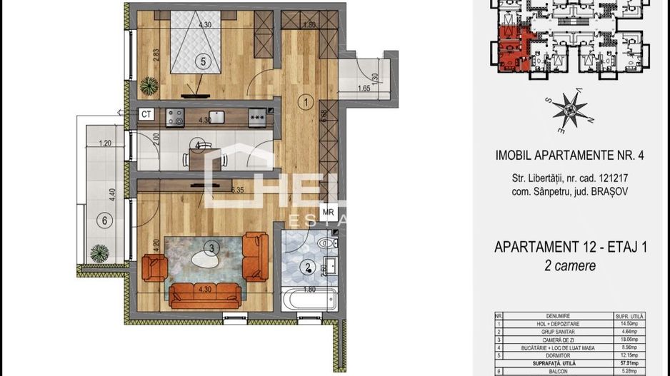 COMISION 0% / 2 Camere / Credit / Sânpetru - Poză 7