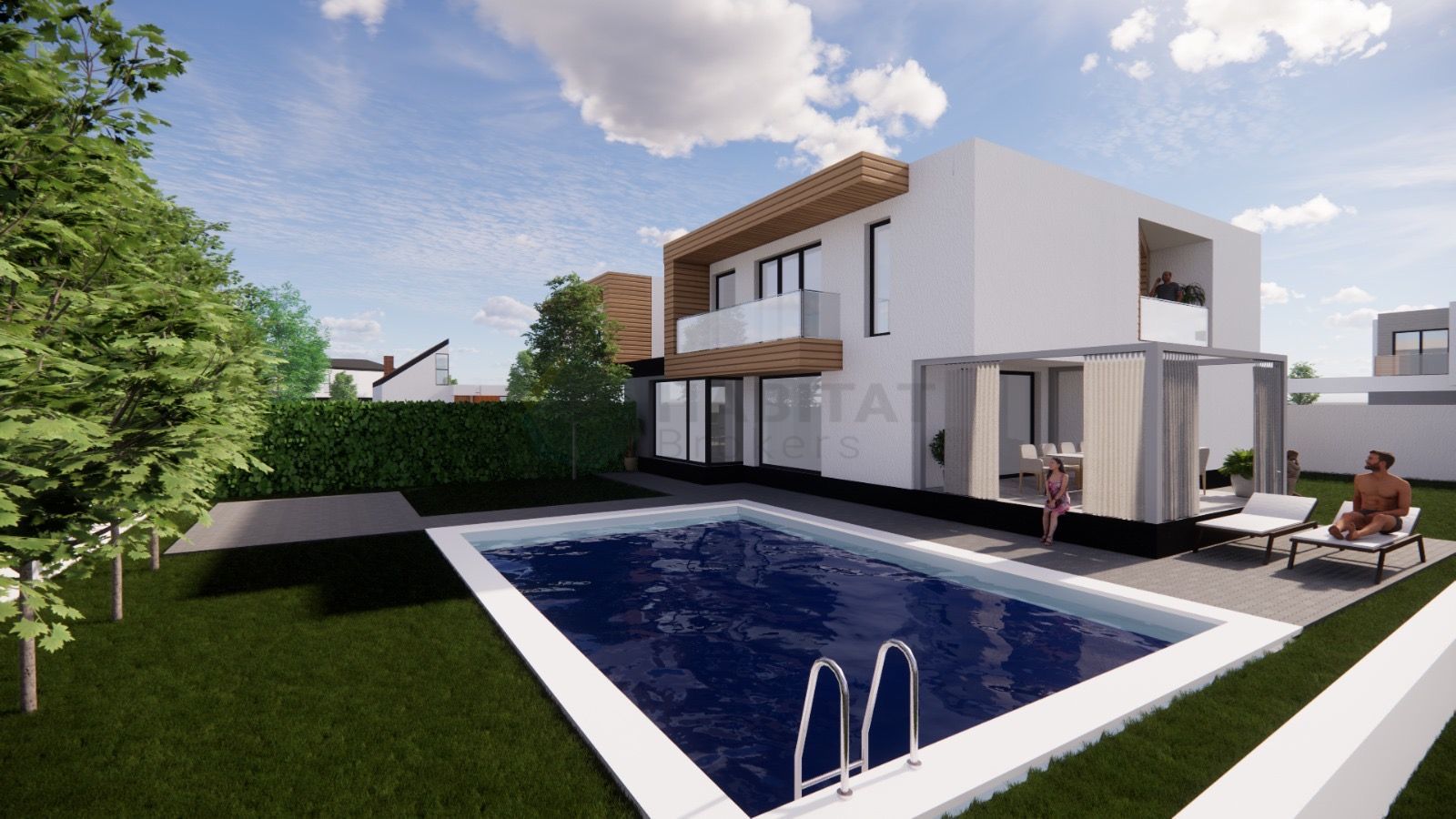 Teren central cu Autorizație de construire pt 2 vile - Poză 14