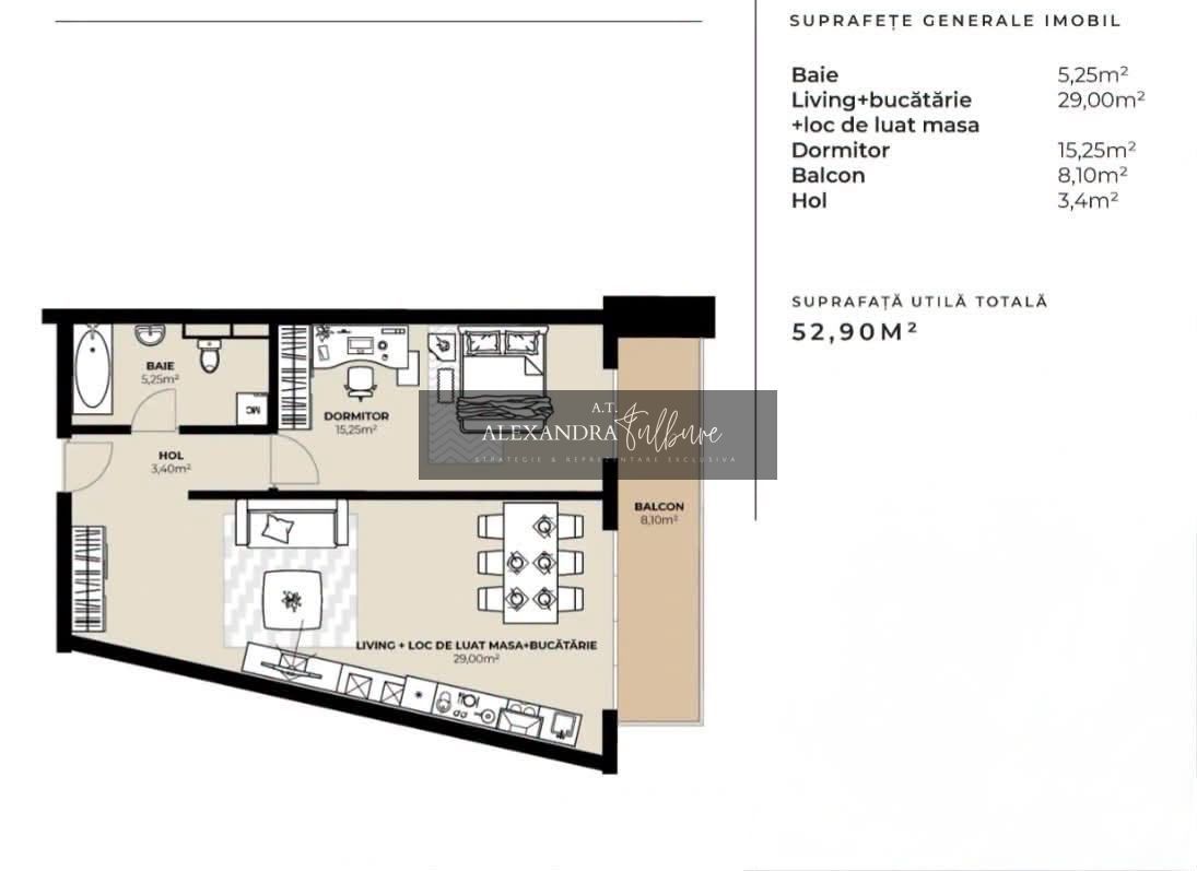 Apartament nou de vânzare | 2 camere | etaj intermediar | balcon - Poză 1