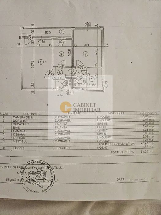 2 Camere - 52MP | Decomandat | Reabilitat | 2 Lifturi | M Drumul Tab - Schiță 8