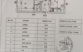 3 camere | 2 băi | Plan secund Bd. Unirii | 76 mp | - Poză 3