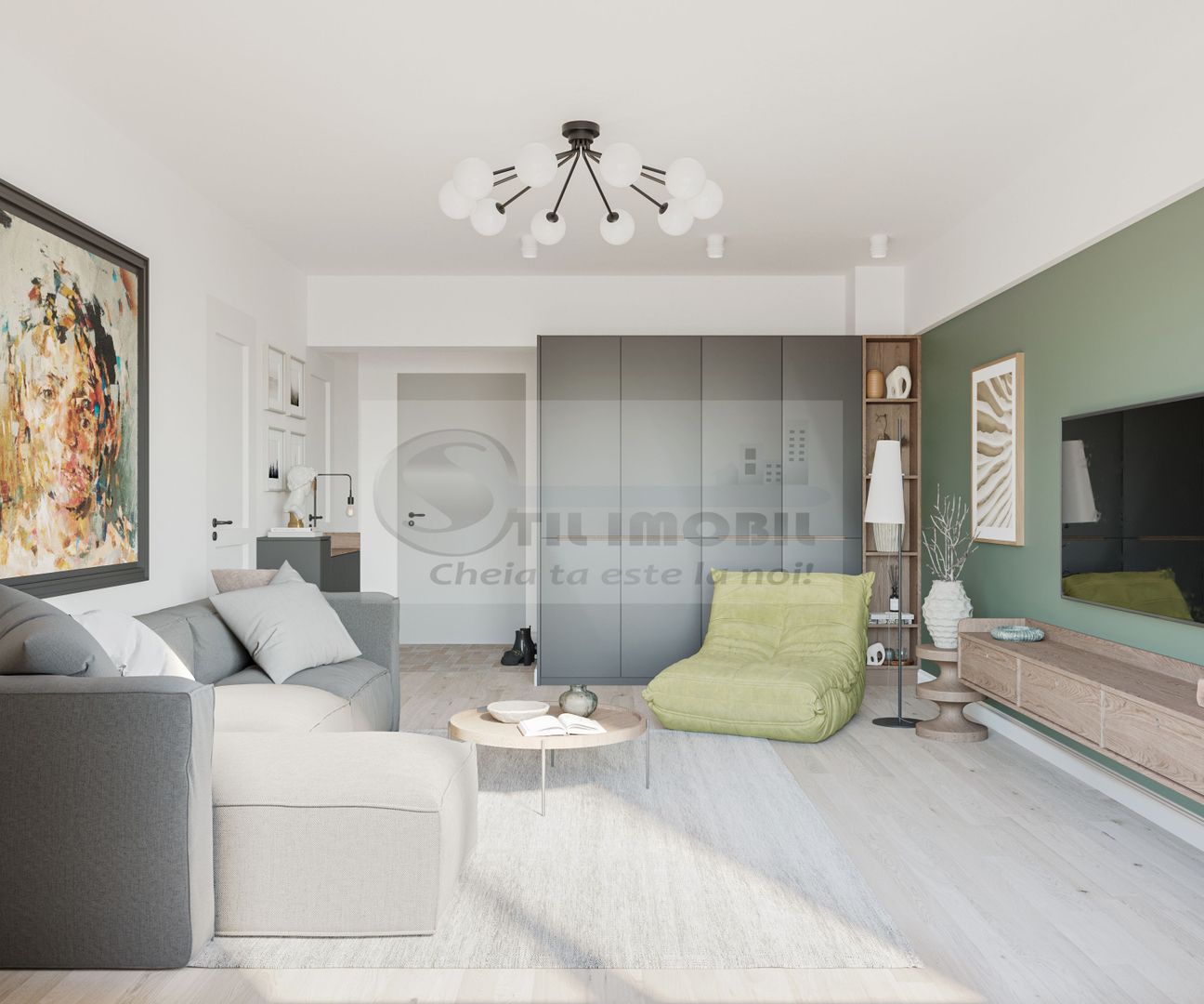 Apartament o camera, 46,5 mp, finisaje premium 0% COMISION - Poză 2