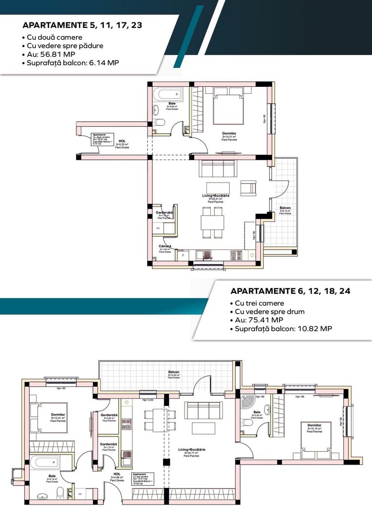 Apartament Premium 3 camere la cheie,82mp.1 parcare bonus - Poză 6