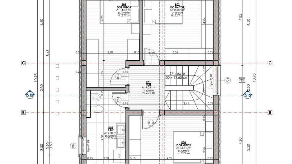 Case individuale în Sânpetru, cu teren 400 mp și toate utilitățile - Schiță 14