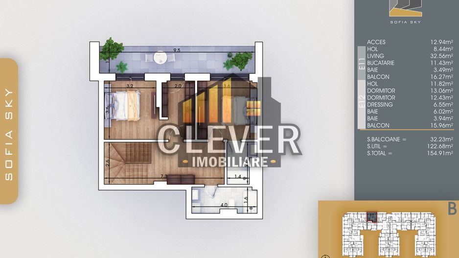 3 Camere Scara Interioara-Incalzire in Pardoseala-Sector 3 - Schiță 8