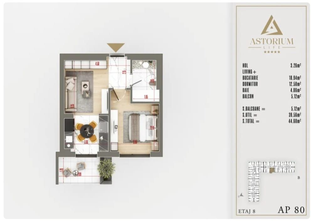 AP. 2 CAM. PROIECTUL ASTORIUM  / IDEAL LOCUINTA SAU INVESTITIE! - Poză 2