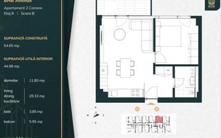 Apartament 2 camere LUX | Parcare | BHB | 249 000 + TVA - Poză 19