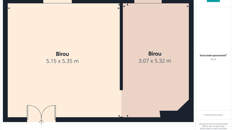 Spațiu de birouri central | 45 mp | 2 camere - Poză 7