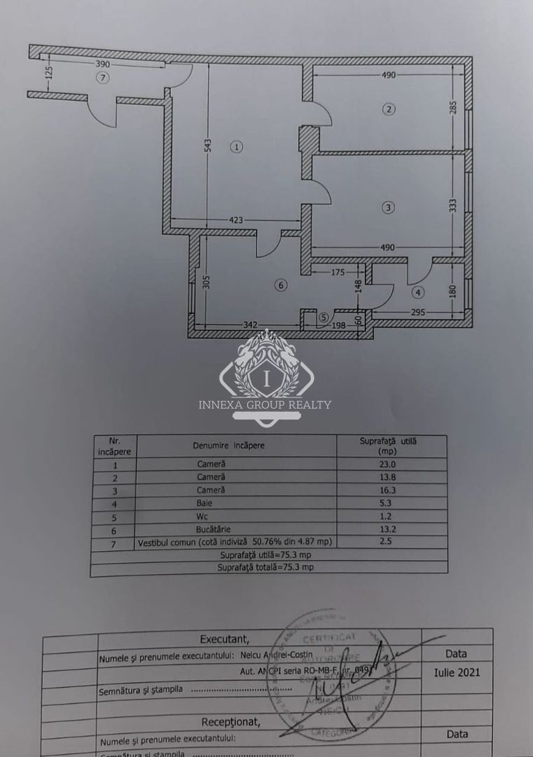 Universitate-Rosetti | Apartament 3 camere in vila | 76mp - Poză 10