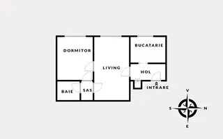 Apartament 2 camere pe str. Horea | 45mp | parcare* - Schiță 11