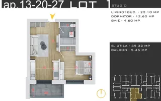 Apartament 2 camere, Promotie Parcare, Comision 0%, zona Pallady Metrou Teclu - Schiță 14