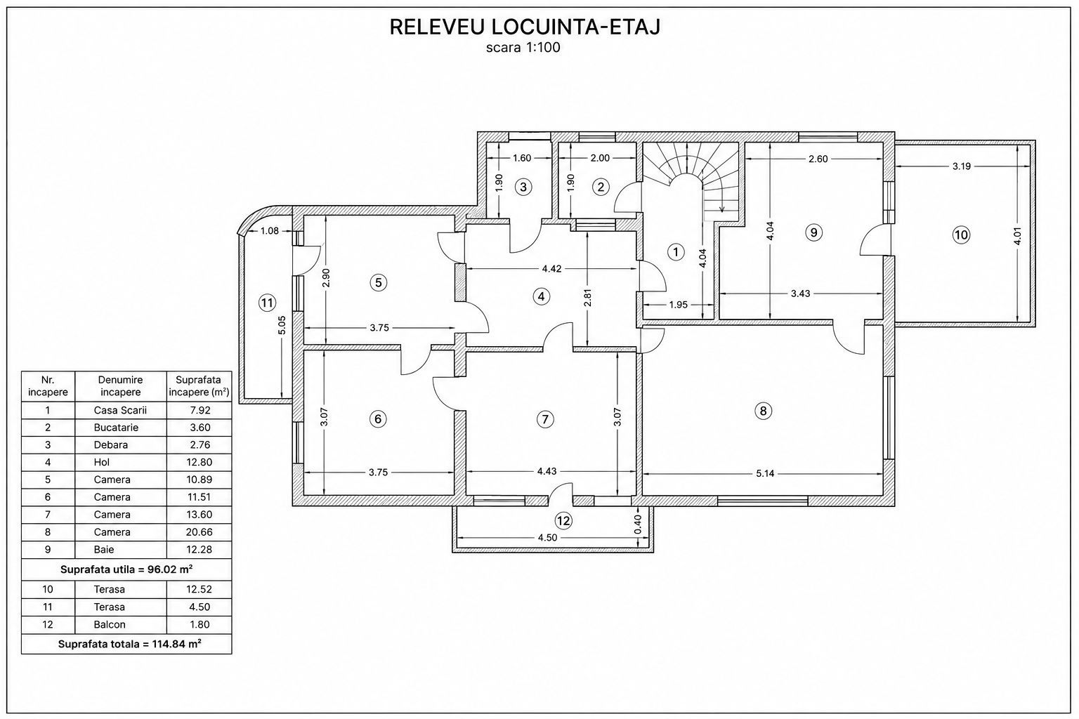 Vilă interbelică S+P+E+M | 8 camere | Zona Aviatorilor – Arcul de Triumf - Schiță 11