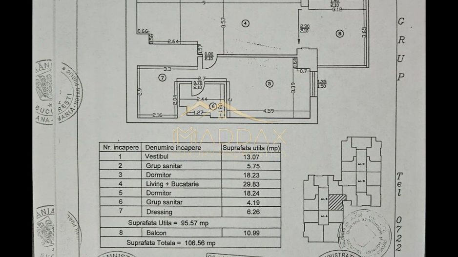 Apartament 3 camere // 2 saune // metrou Pipera - Schiță 47