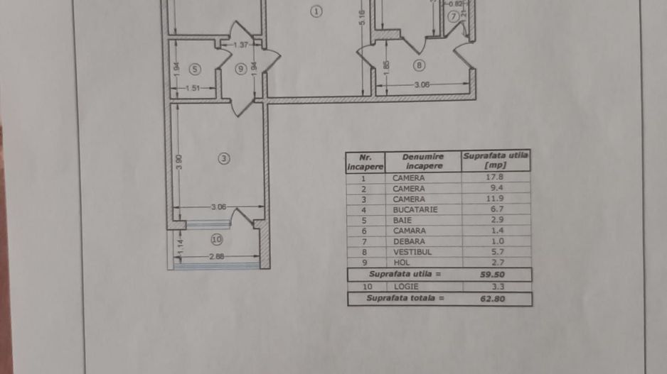 De vanzare Apartament  3 camere Pacii - Poză 8