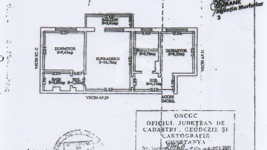 3 Camere Tomis Nord | Etaj 2 | Loc Parcare | Ideal Investiție/Locuit - Schiță 16
