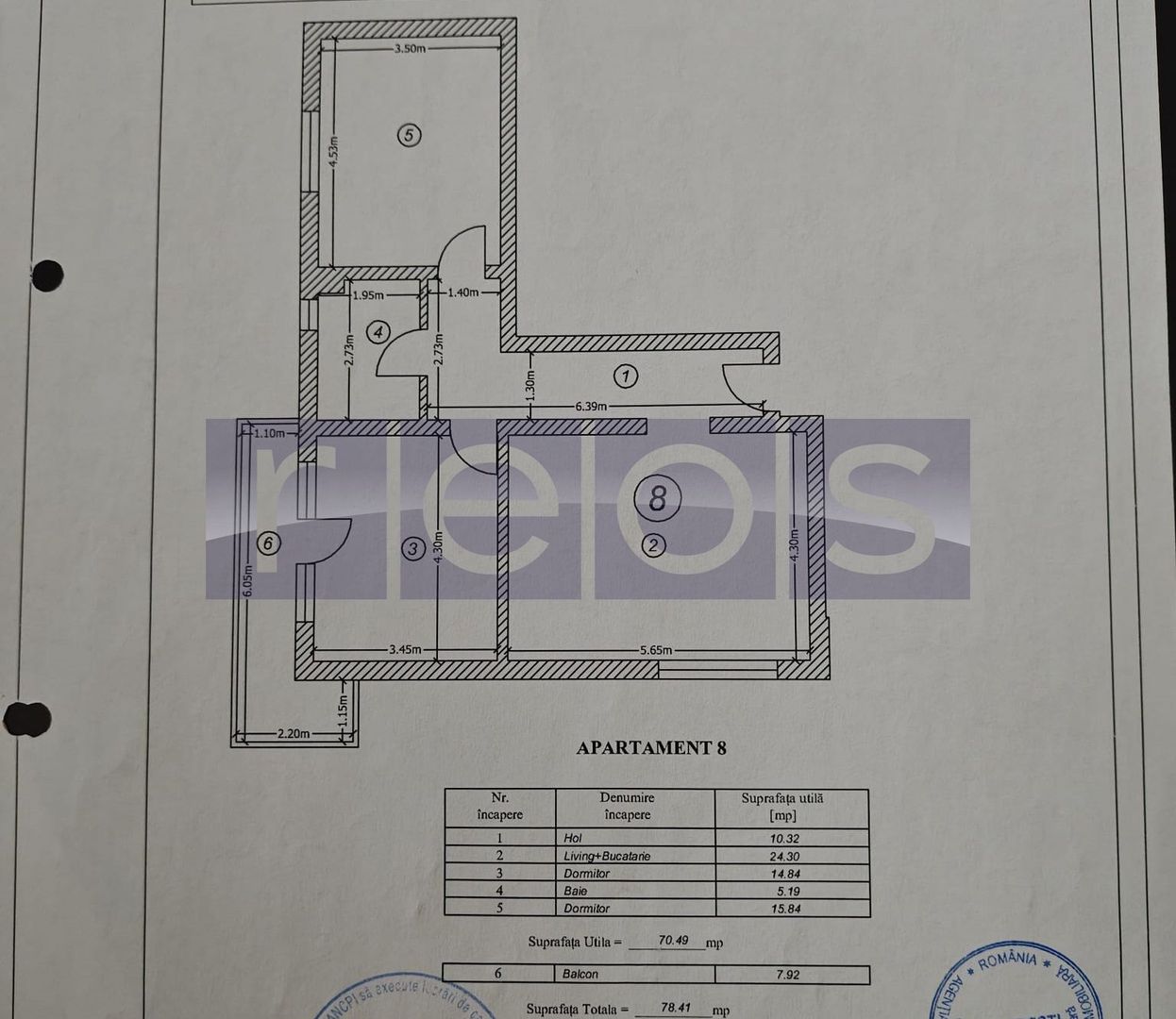 DE VANZARE APARTAMENT 3 CAMERE 79MP| PRELUNGIREA GHENCEA|DECOMANDAT | - Schiță 10