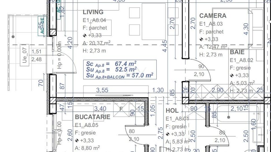 Bloc finalizat. Balcon mare. Loc de parcare. - Poză 8