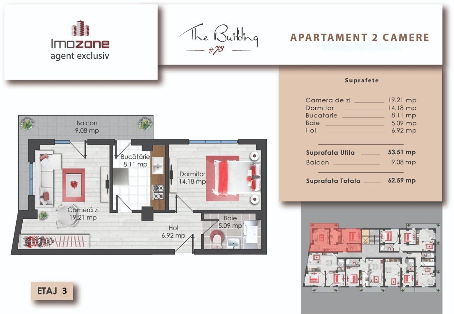 Prelungirea Ghencea | 2 camere | 62.59 mp | Etaj 3 | Finalizat | Comision 0% - Poză 3