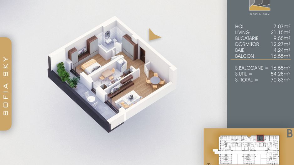 Apartament 2 camere decomandat  Titan Pallady  7 min Metrou Nicolae Teclu - Schiță 4