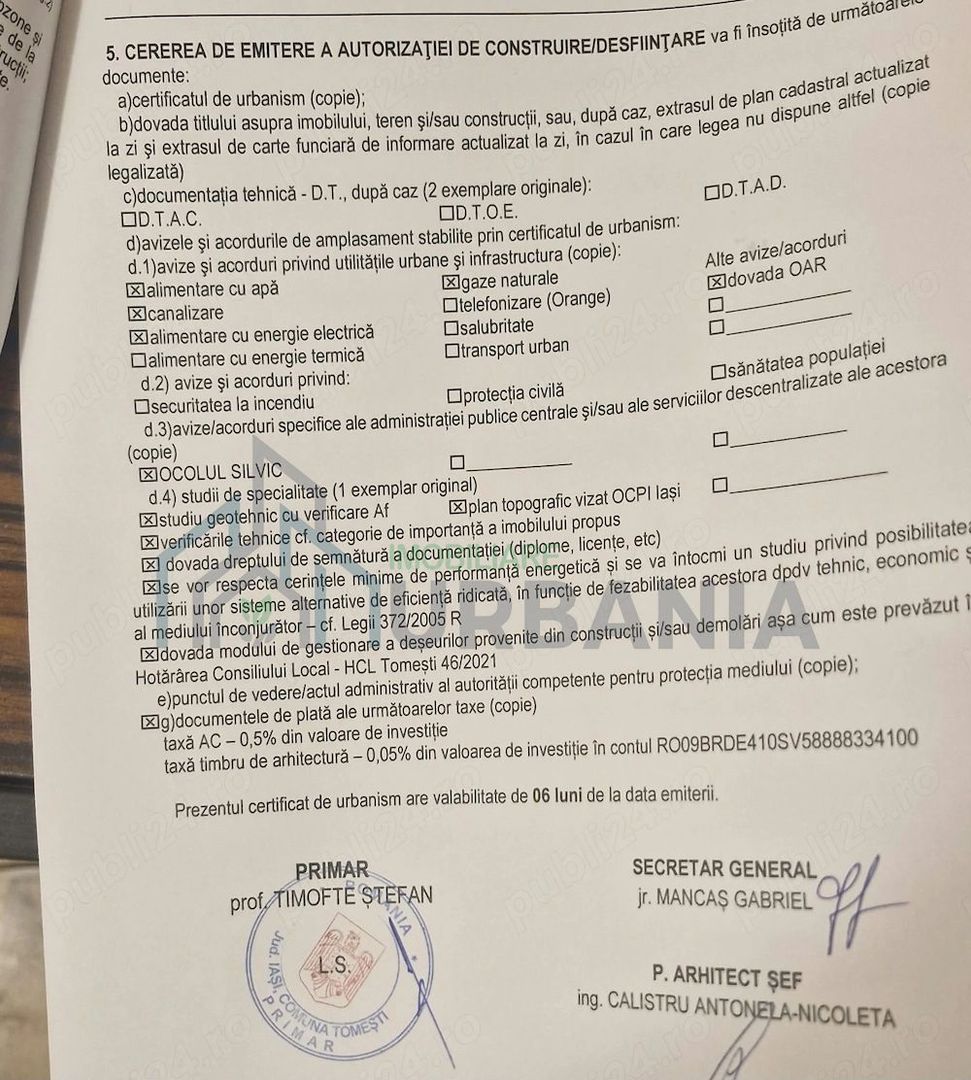 Teren intravilan de vânzare în Tomești Deal, Iași – ideal pentru construcție casă - Poză 9